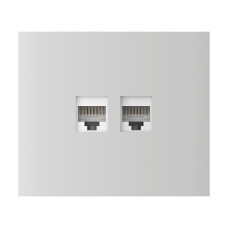 Фронтальна панель Ajax CenterCover (LAN) vertical white/біла для інтернет-розетки Outlet (LAN)