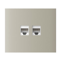 Фронтальна панель Ajax CenterCover (LAN) vertical ivory/слонова кістка для інтернет-розетки Outlet (LAN)