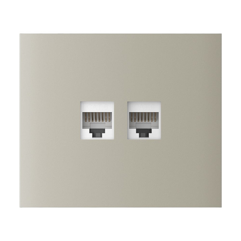 Фронтальна панель Ajax CenterCover (LAN) vertical ivory/слонова кістка для інтернет-розетки Outlet (LAN)