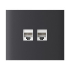 Фронтальна панель Ajax CenterCover (LAN) vertical graphite/графіт для інтернет-розетки Outlet (LAN)