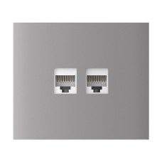 Фронтальна панель Ajax CenterCover (LAN) vertical fog/димна для інтернет-розетки Outlet (LAN)