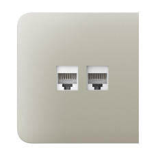 Фронтальна панель Ajax SideCover (LAN) ivory/слонова кістка для інтернет-розетки Outlet (LAN)