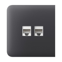 Фронтальна панель Ajax SideCover (LAN) graphite/графіт для інтернет-розетки Outlet (LAN)