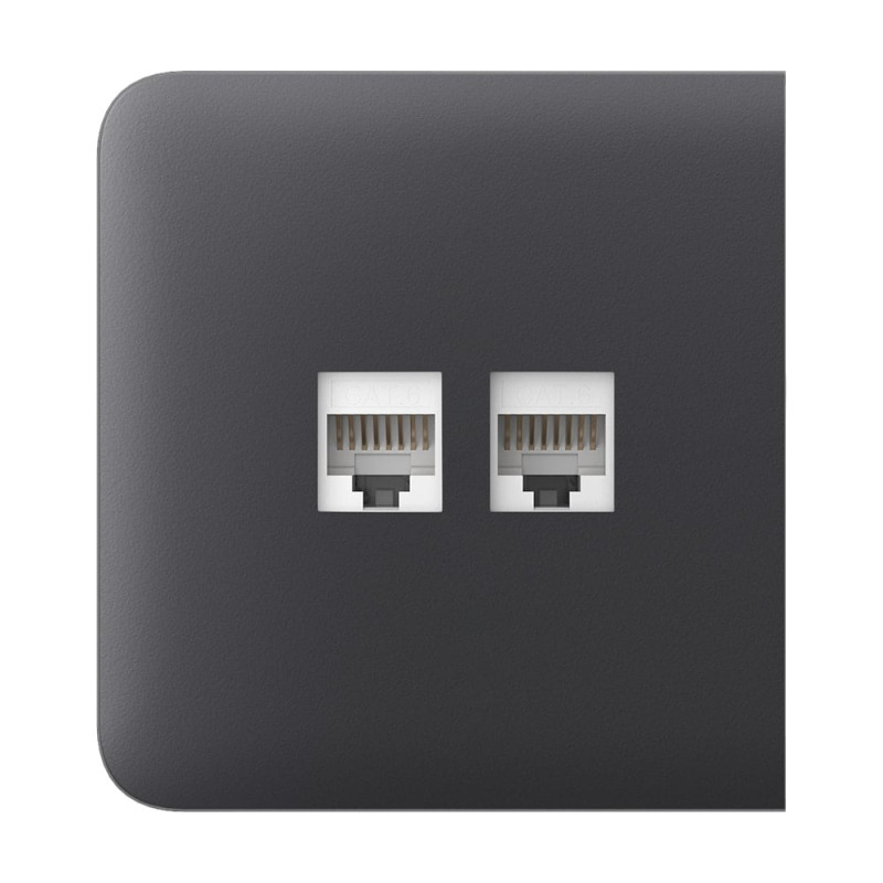Фронтальна панель Ajax SideCover (LAN) graphite/графіт для інтернет-розетки Outlet (LAN)