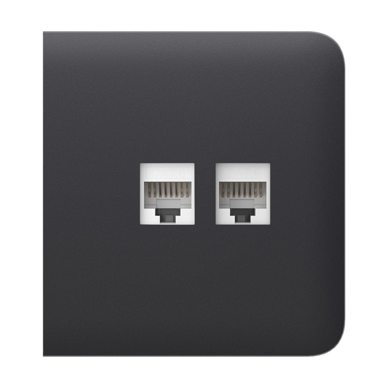 Фронтальна панель Ajax SideCover (LAN) graphite/графіт для інтернет-розетки Outlet (LAN)