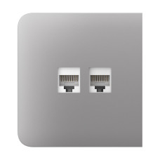 Фронтальна панель Ajax SideCover (LAN) fog/димна для інтернет-розетки Outlet (LAN)