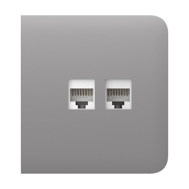 Фронтальна панель Ajax SideCover (LAN) fog/димна для інтернет-розетки Outlet (LAN)