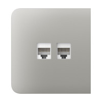 Фронтальна панель Ajax SideCover (LAN) oyster/устрична для інтернет-розетки Outlet (LAN)