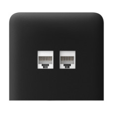 Фронтальна панель Ajax SideCover (LAN) vertical black/чорна для інтернет-розетки Outlet (LAN)