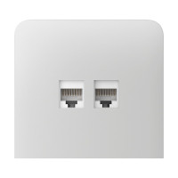Фронтальна панель Ajax SideCover (LAN) vertical white/біла для інтернет-розетки Outlet (LAN)