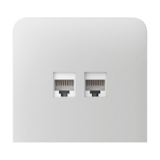 Фронтальна панель Ajax SideCover (LAN) vertical white/біла для інтернет-розетки Outlet (LAN)