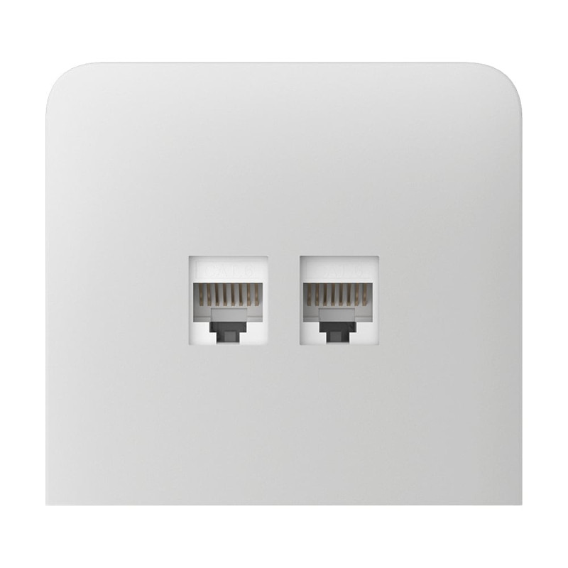 Фронтальна панель Ajax SideCover (LAN) vertical white/біла для інтернет-розетки Outlet (LAN)
