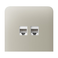 Фронтальна панель Ajax SideCover (LAN) vertical ivory/слонова кістка для інтернет-розетки Outlet (LAN)
