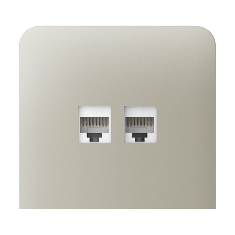 Фронтальна панель Ajax SideCover (LAN) vertical ivory/слонова кістка для інтернет-розетки Outlet (LAN)