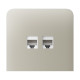 Фронтальна панель Ajax SideCover (LAN) vertical ivory/слонова кістка для інтернет-розетки Outlet (LAN)