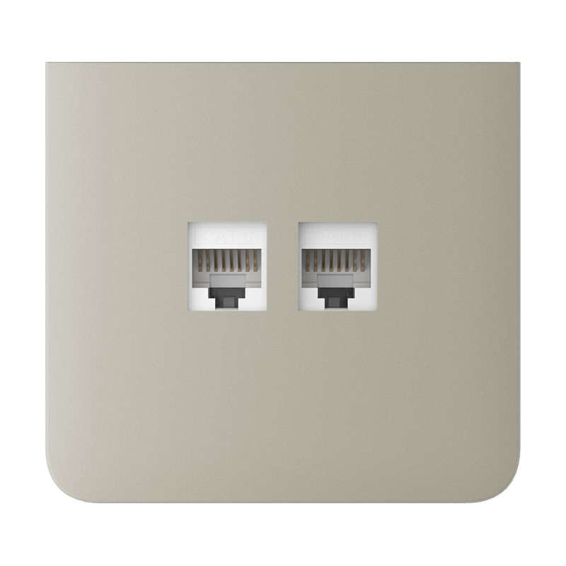 Фронтальна панель Ajax SideCover (LAN) vertical ivory/слонова кістка для інтернет-розетки Outlet (LAN)