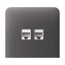 Фронтальна панель Ajax SideCover (LAN) vertical grey/сіра для інтернет-розетки Outlet (LAN)