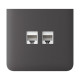 Фронтальна панель Ajax SideCover (LAN) vertical grey/сіра для інтернет-розетки Outlet (LAN)
