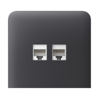 Фронтальна панель Ajax SideCover (LAN) vertical graphite/графіт для інтернет-розетки Outlet (LAN)