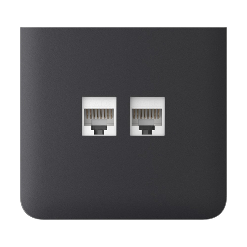 Фронтальна панель Ajax SideCover (LAN) vertical graphite/графіт для інтернет-розетки Outlet (LAN)