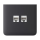 Фронтальна панель Ajax SideCover (LAN) vertical graphite/графіт для інтернет-розетки Outlet (LAN)