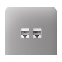 Фронтальна панель Ajax SideCover (LAN) vertical fog/димна для інтернет-розетки Outlet (LAN)
