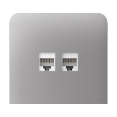 Фронтальна панель Ajax SideCover (LAN) vertical fog/димна для інтернет-розетки Outlet (LAN)