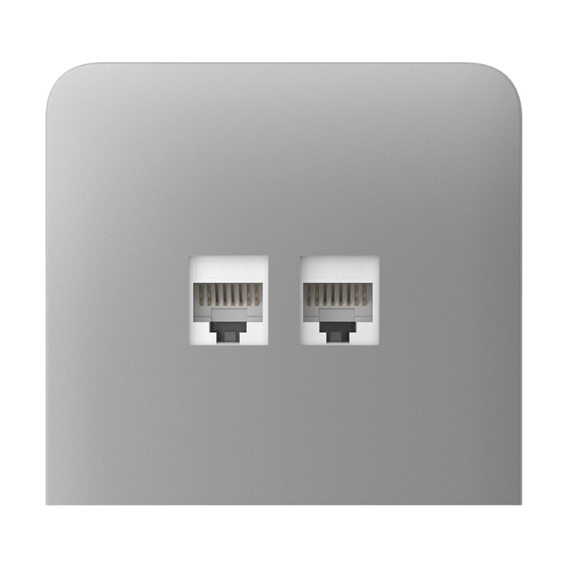 Фронтальна панель Ajax SideCover (LAN) vertical fog/димна для інтернет-розетки Outlet (LAN)
