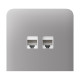 Фронтальна панель Ajax SideCover (LAN) vertical fog/димна для інтернет-розетки Outlet (LAN)