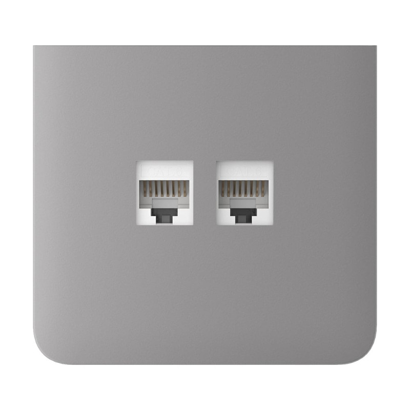 Фронтальна панель Ajax SideCover (LAN) vertical fog/димна для інтернет-розетки Outlet (LAN)