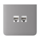 Фронтальна панель Ajax SideCover (LAN) vertical fog/димна для інтернет-розетки Outlet (LAN)