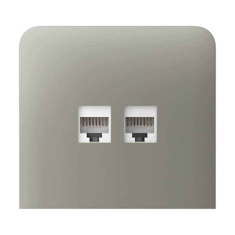 Фронтальна панель Ajax SideCover (LAN) vertical olive/оливкова для інтернет-розетки Outlet (LAN)