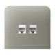Фронтальна панель Ajax SideCover (LAN) vertical olive/оливкова для інтернет-розетки Outlet (LAN)