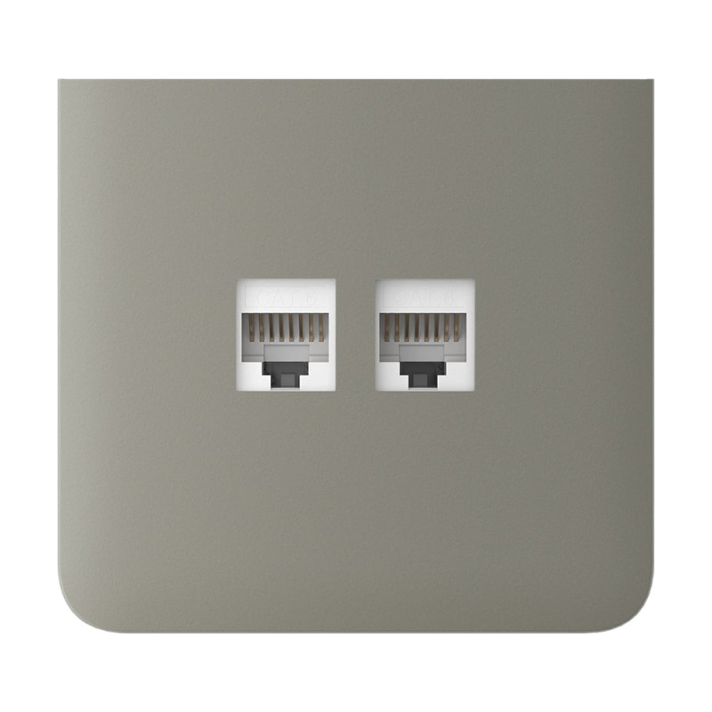 Фронтальна панель Ajax SideCover (LAN) vertical olive/оливкова для інтернет-розетки Outlet (LAN)