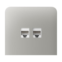Фронтальна панель Ajax SideCover (LAN) vertical oyster/устрична для інтернет-розетки Outlet (LAN)