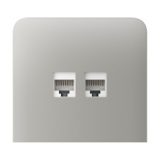 Фронтальна панель Ajax SideCover (LAN) vertical oyster/устрична для інтернет-розетки Outlet (LAN)