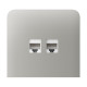 Фронтальна панель Ajax SideCover (LAN) vertical oyster/устрична для інтернет-розетки Outlet (LAN)