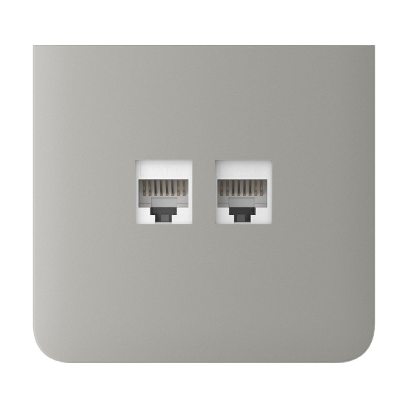 Фронтальна панель Ajax SideCover (LAN) vertical oyster/устрична для інтернет-розетки Outlet (LAN)