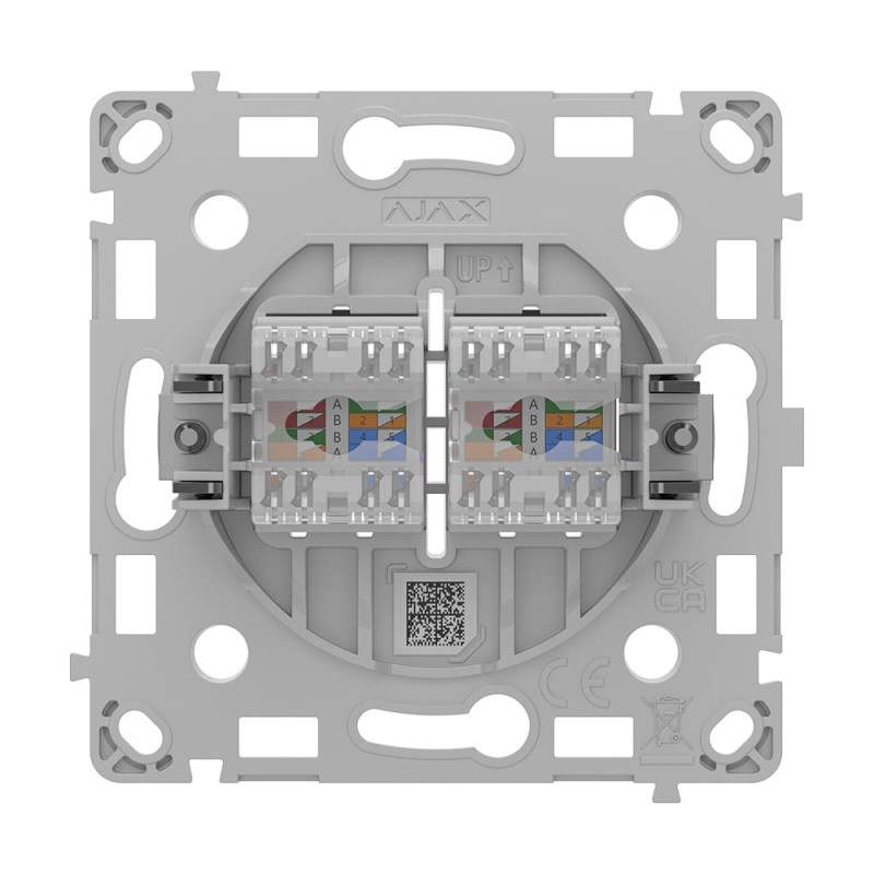 Механізм розетки Ajax OutletCore (LAN) vertical Black для інтернет-розетки Outlet (LAN)