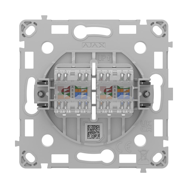 Механізм розетки Ajax OutletCore (LAN) vertical White для інтернет-розетки Outlet (LAN)