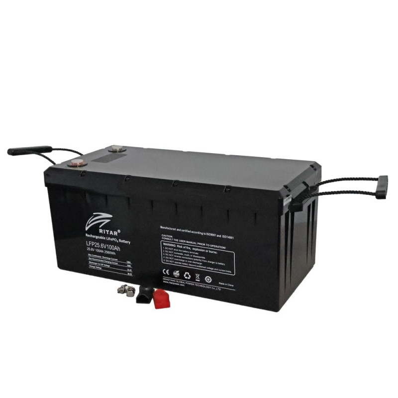 Акумуляторна батарея літій-залізо-фосфатна 25.6В 100А*год Ritar LiFePO4 25.6V 100Ah 2560Wh