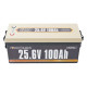 Акумуляторна батарея літій-залізо-фосфатна 25.6В 100А*год LiFePO4 Power Queen 25.6V 100Ah, 2560Wh, BMS 100A, 532*207*215мм