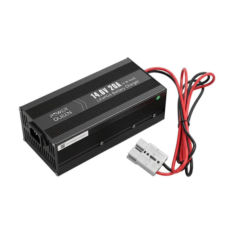 Зарядний пристрій для акумуляторних батарей LiFePO4 14.6V/20A Power Queen P12V20A-BCHA-X
