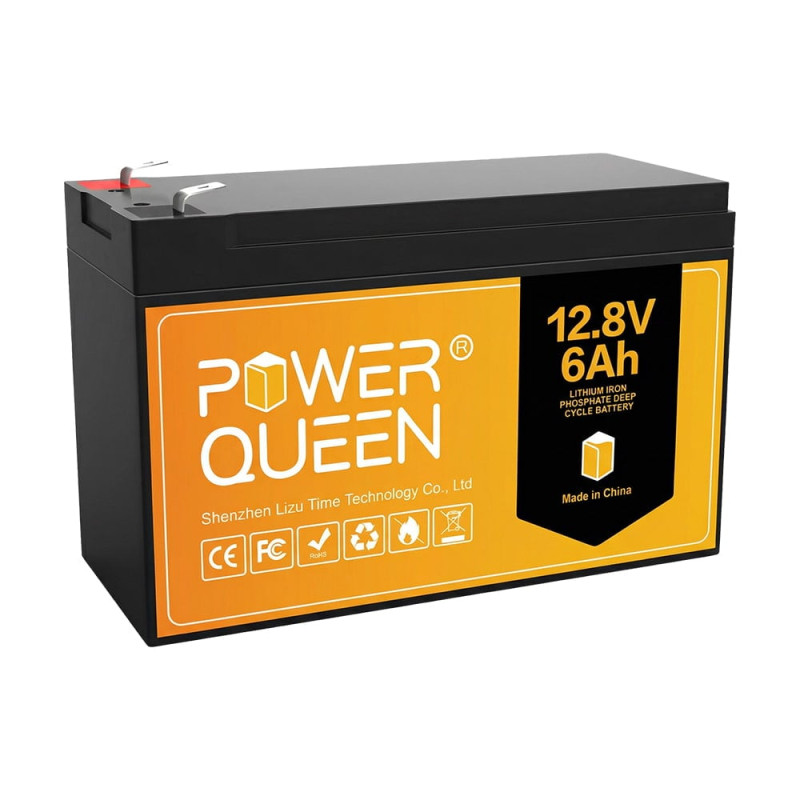 Акумуляторна батарея літій-залізо-фосфатна 12.8В 6А*год LiFePO4 Power Queen P12V6-6-BASIC-4-A6