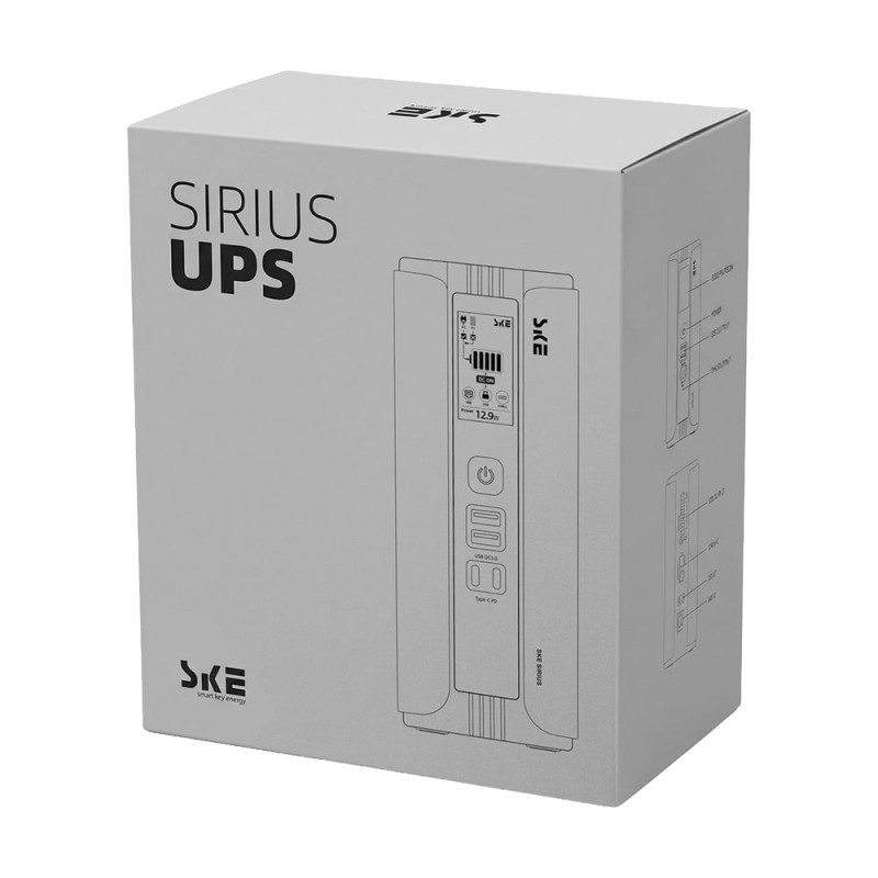 Джерело безперебійного живлення Mini UPS SKE SIRIUS 45W 30000mAh 5V/9V/12V/24V/PoE, LiFePO4 2*15Ah, для роутера та оптичного терміналу