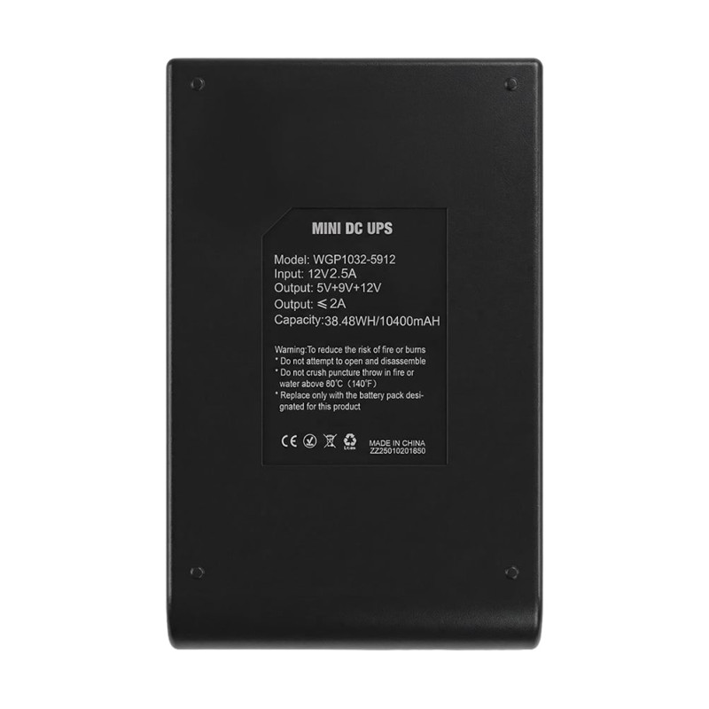 Джерело безперебійного живлення Mini UPS WGP UPS1032 10400mAh 5V/9V/12V, Li-ion 4*2.6Ah, для роутера та оптичного терміналу