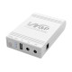 Комплект Mini UPS з блоком живлення: джерело безперебійного живлення Mini UPS WGP UPS103A White 10400mAh 5V/9V/12V, Li-ion 4*2.6Ah, для роутера і оптичного термінала та блок живлення SPF-1202B 12V/2A (24W)