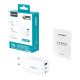 Мережевий зарядний пристрій Choetech PD9006 PD65W GAN USB-A+2xUSB-C White