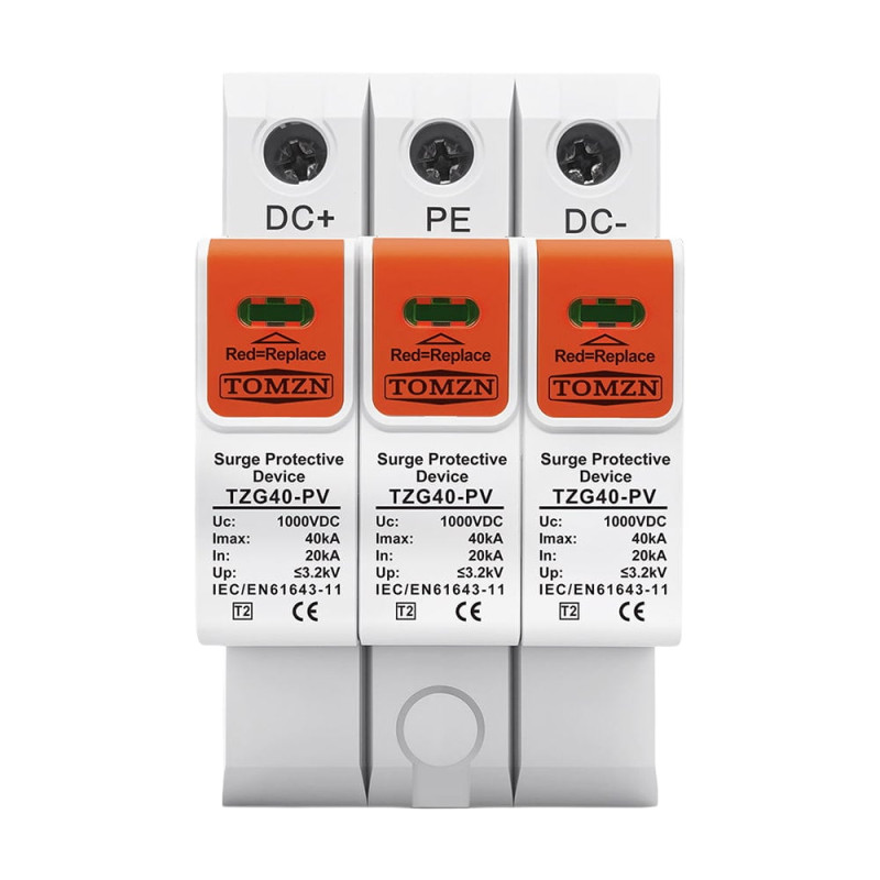 Обмежувач напруги TOMZN TZG40-PV 3P 1000V DC під DIN-рейку