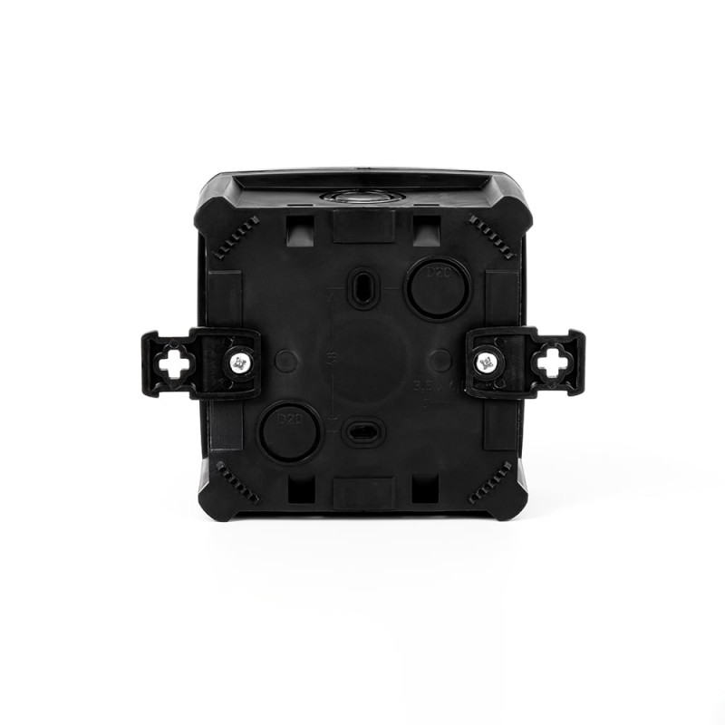 Коробка розподільча KP115BPF чорна IP65 з 6 кабельними вводами, з кріпленнями